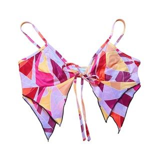 Pink layered crop top